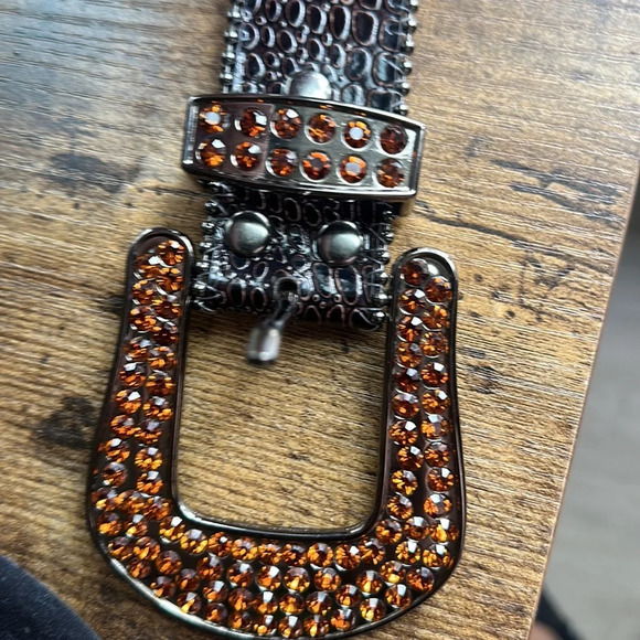 Western rhinestone belt With Blings  42” long - Picture 3 of 5